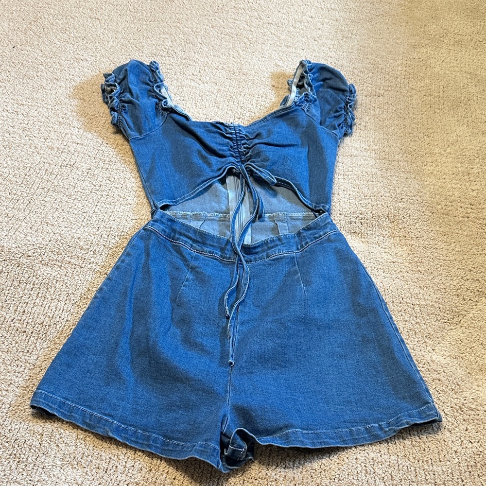 Denim Romper